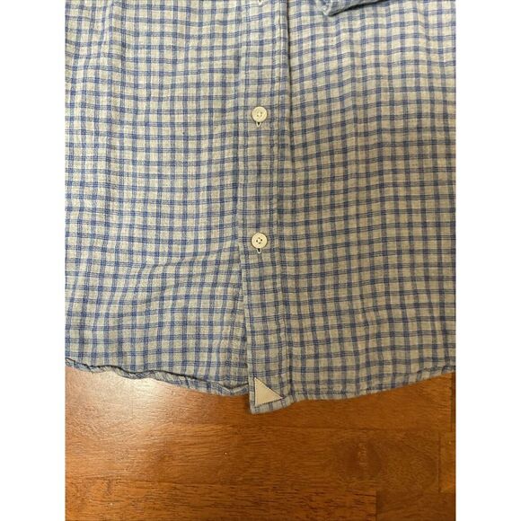 UNTUCKit Mens 3XL Shirt Pugliese Double Face Layer 100% Cotton Blue Gray Plaid - Picture 3 of 9